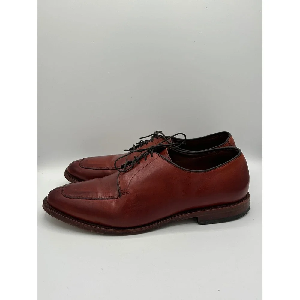 Allen Edmonds Delray Men Size 10D Chili Leather Split Toe Blucher Dress Shoes